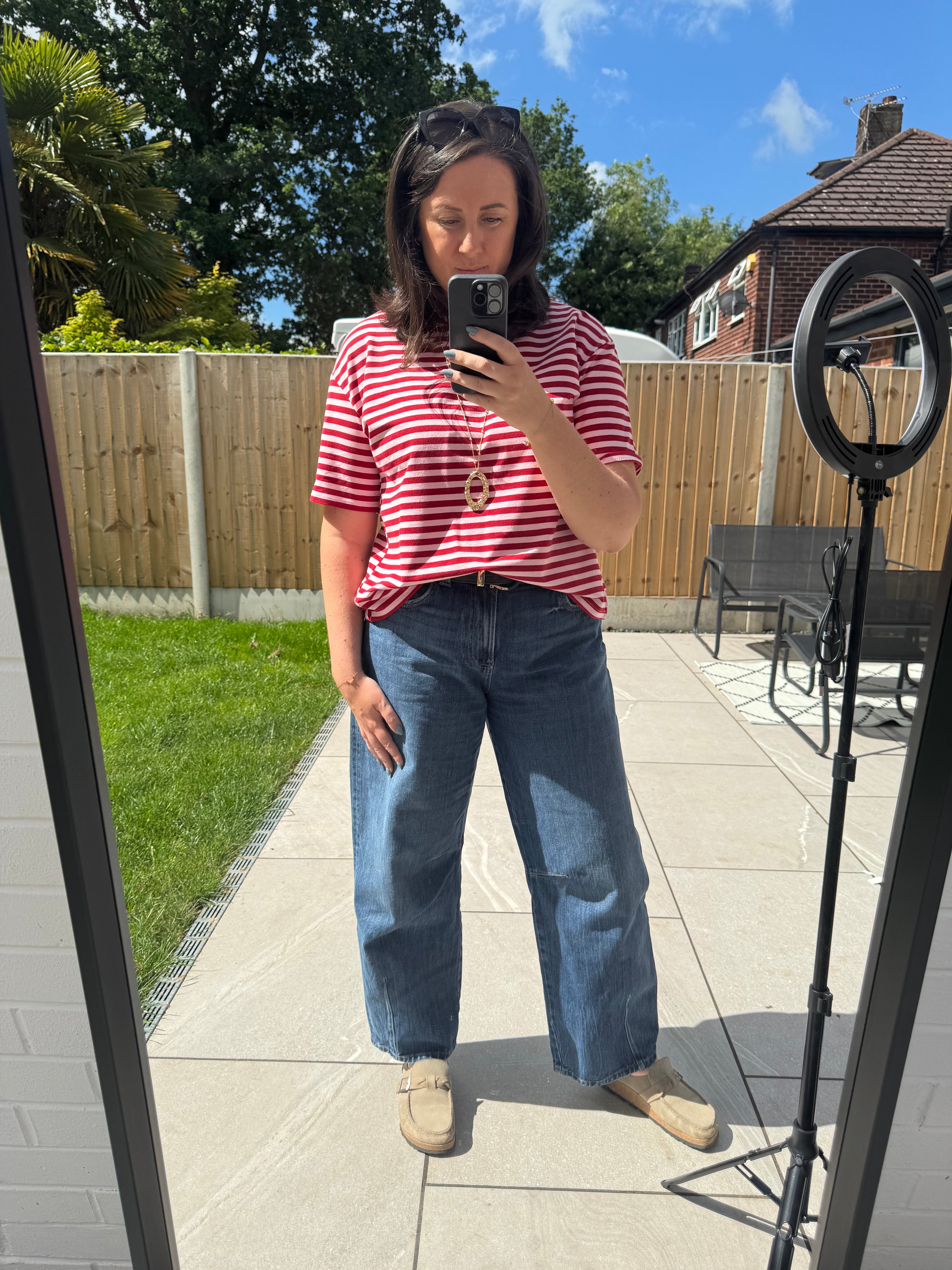 Monaco Stripe Twist Back Tee