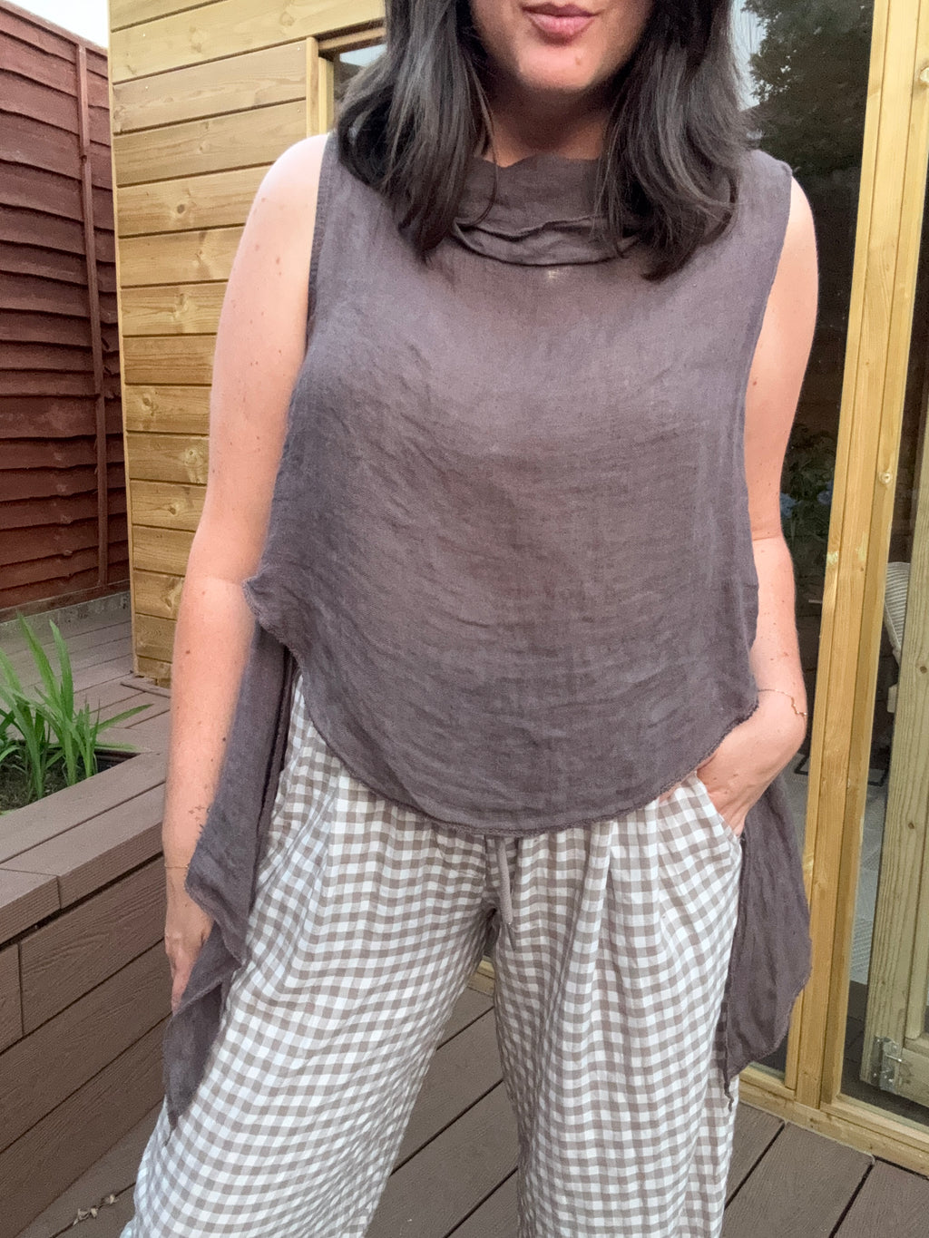 Linen Tunic - Brown