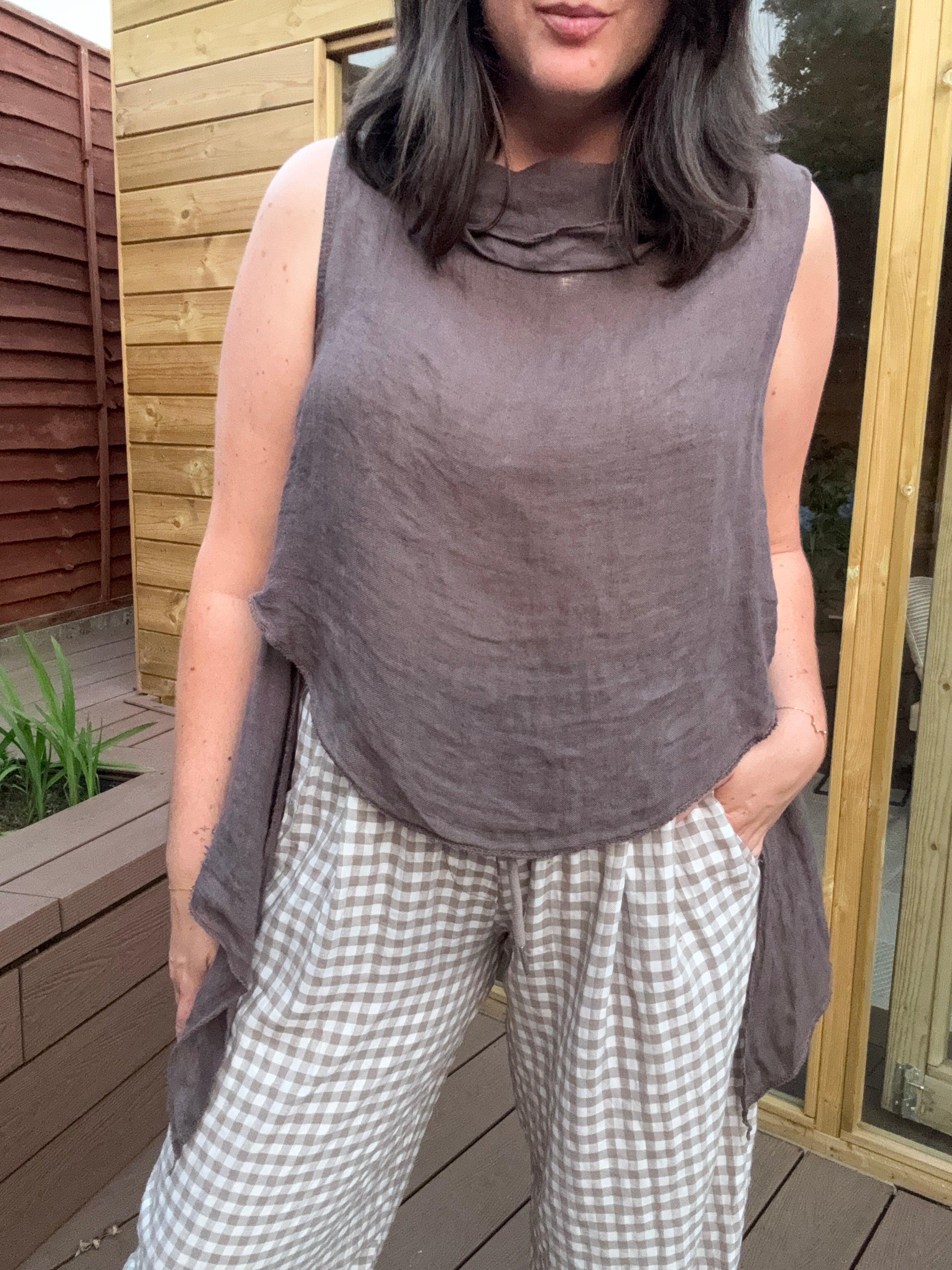 Linen Tunic - Brown
