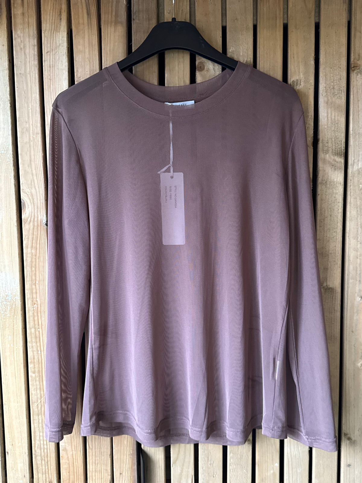 Mesh Layering Top - Taupe