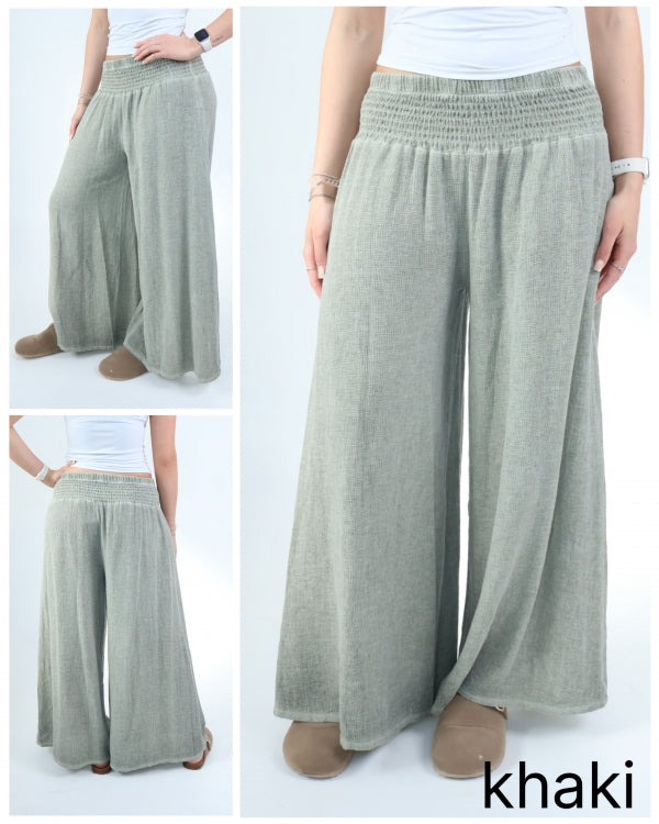 Capri Wide-Leg Linen Trousers