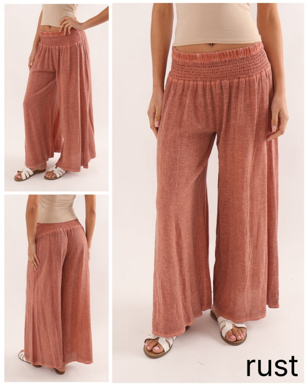 Capri Wide-Leg Linen Trousers