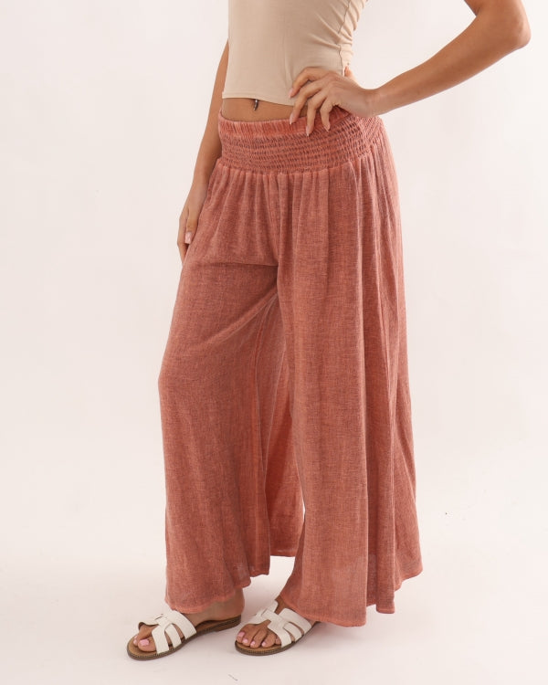 Capri Wide-Leg Linen Trousers
