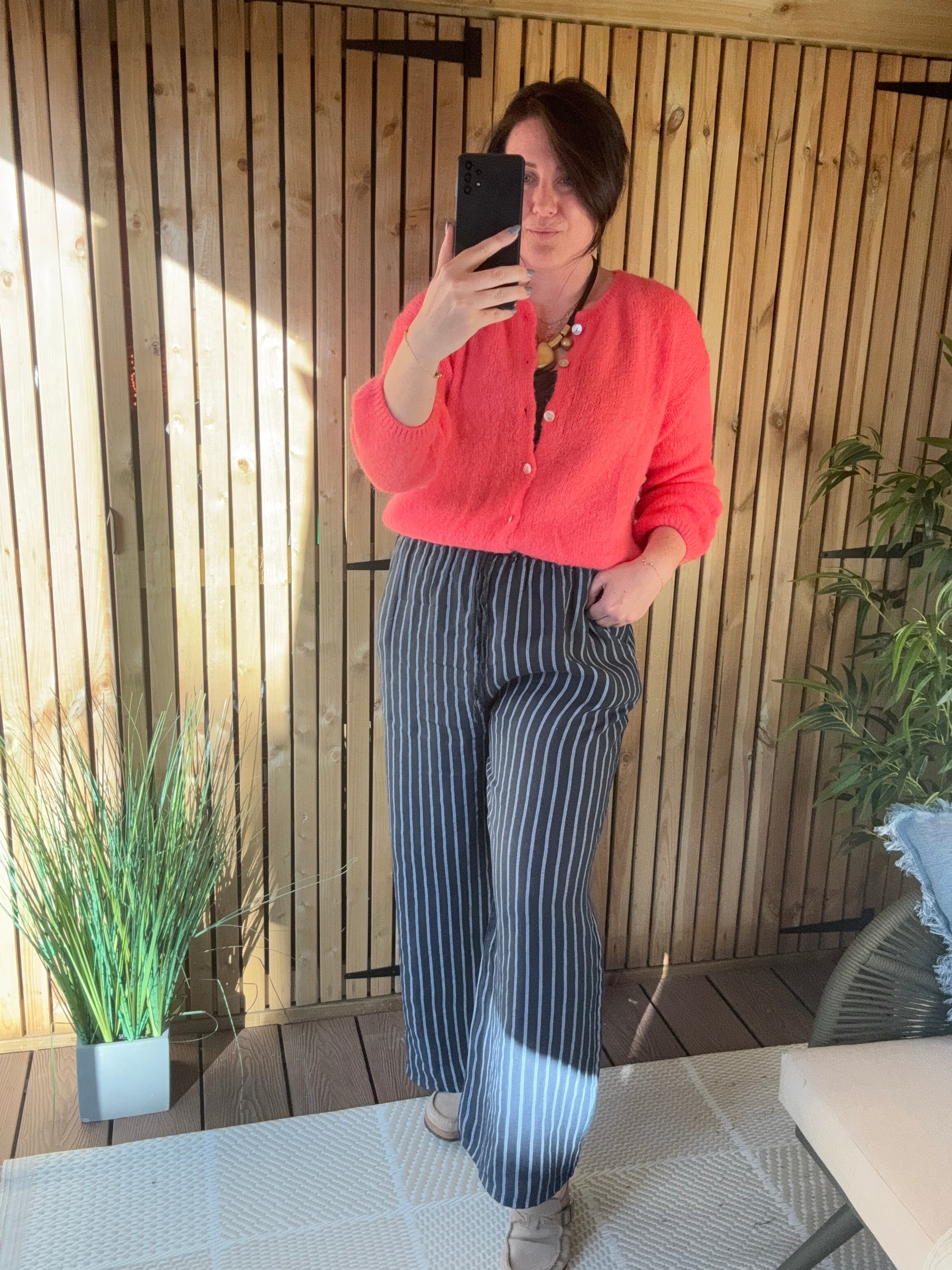 Button Through Mohair Cardigan (Round Neck)