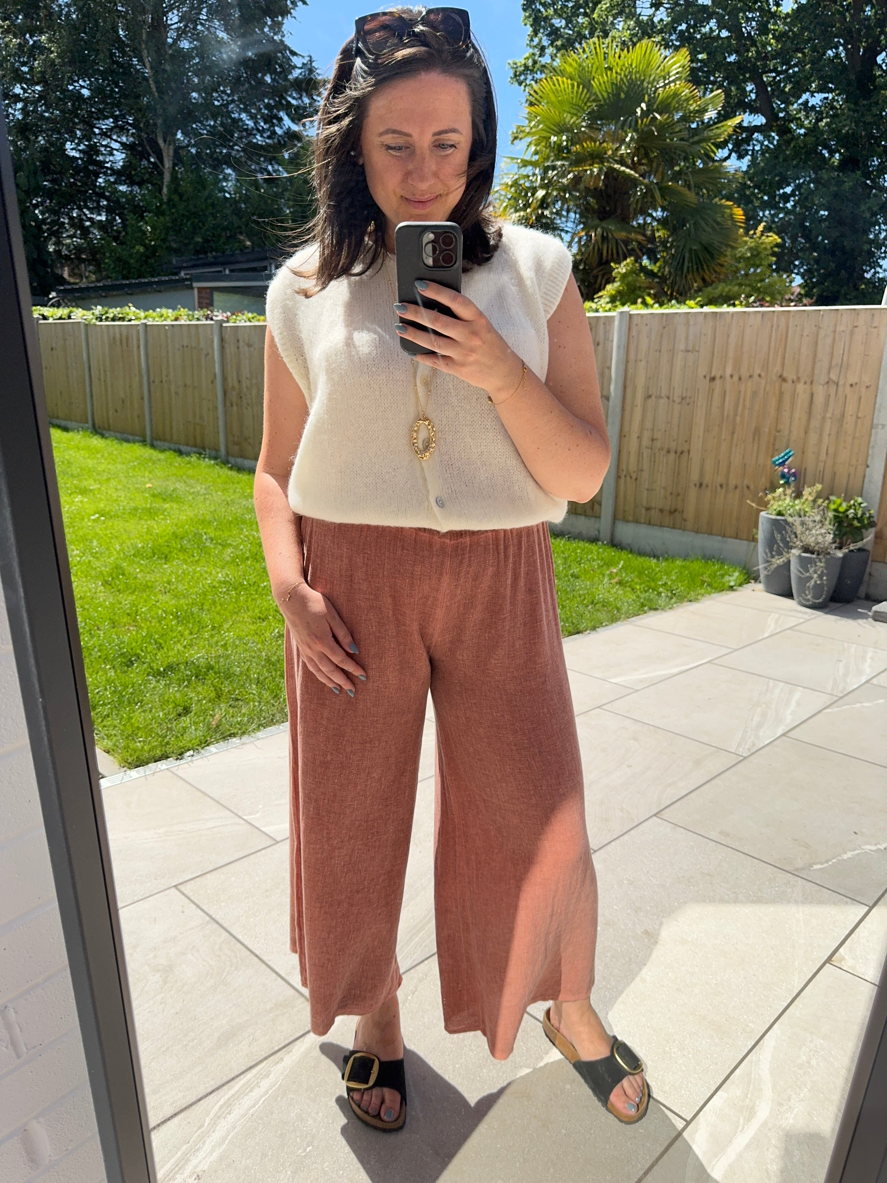Capri Wide-Leg Linen Trousers