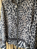 Sheer Layering Jacket - Dark Leopard Print