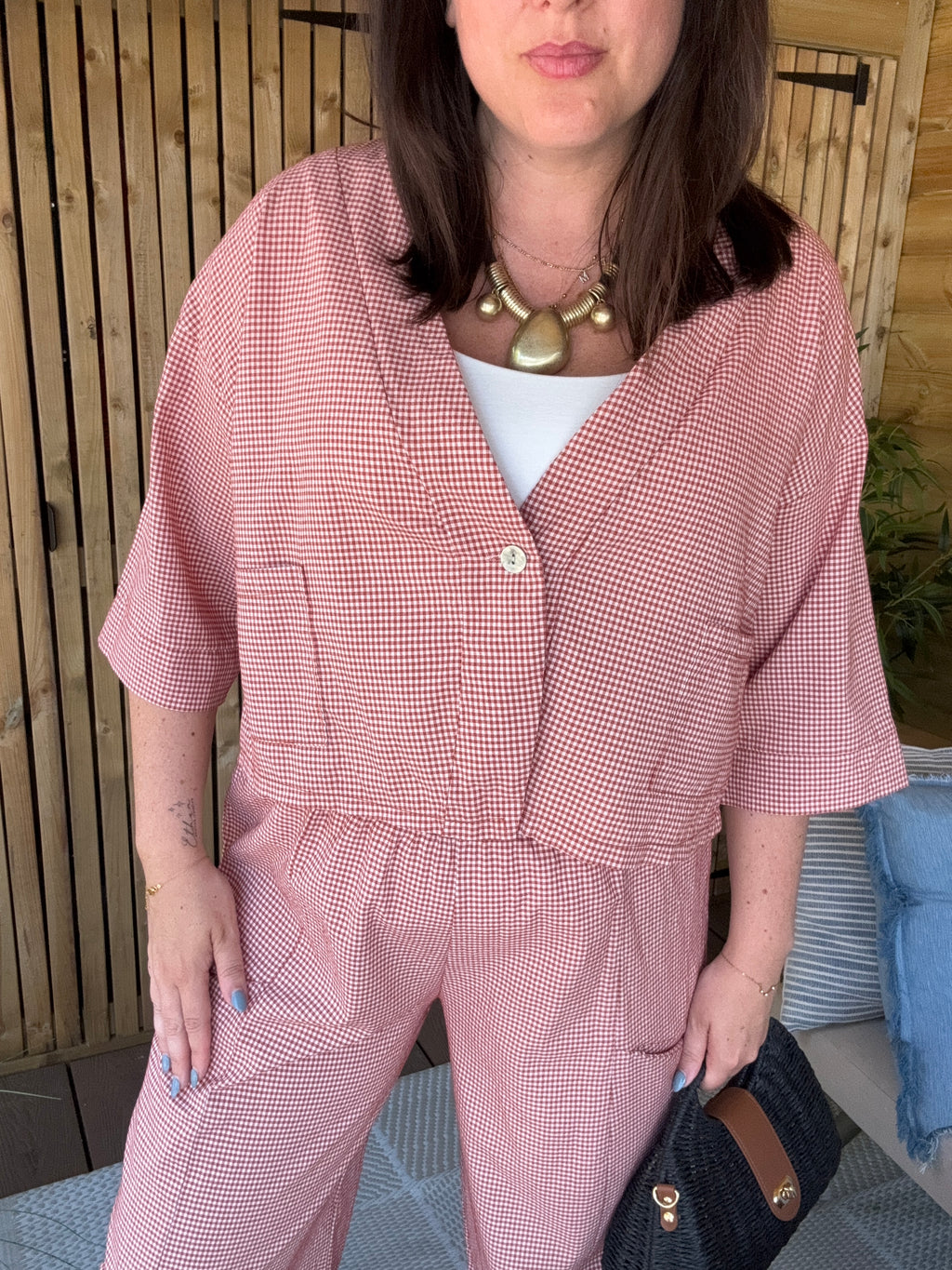 Gingham Co Ord - Cherry