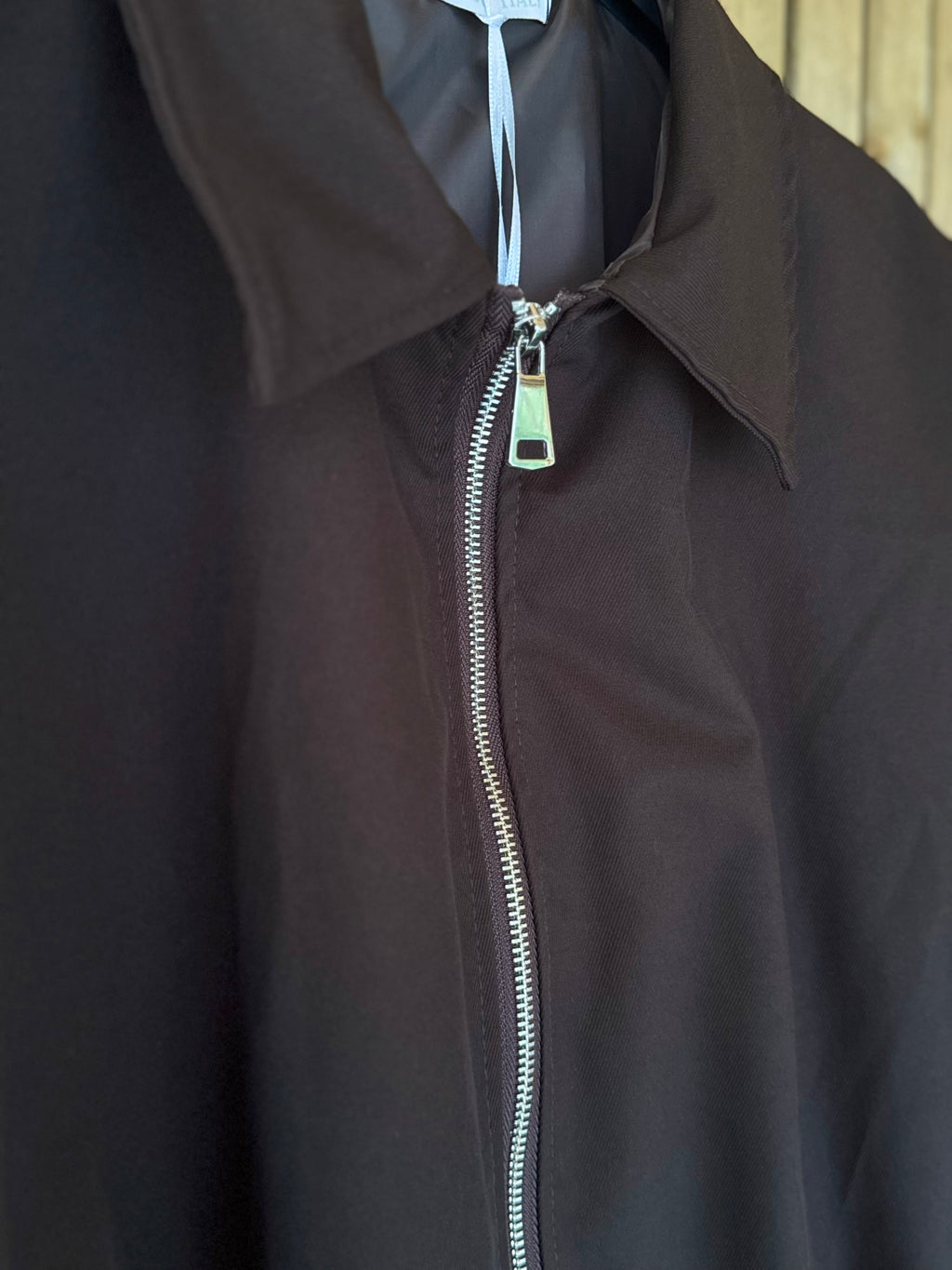 Collared Bomber Jacket - Chocolate