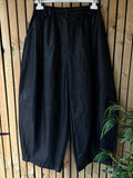 Faux Leather Barrel Trouser