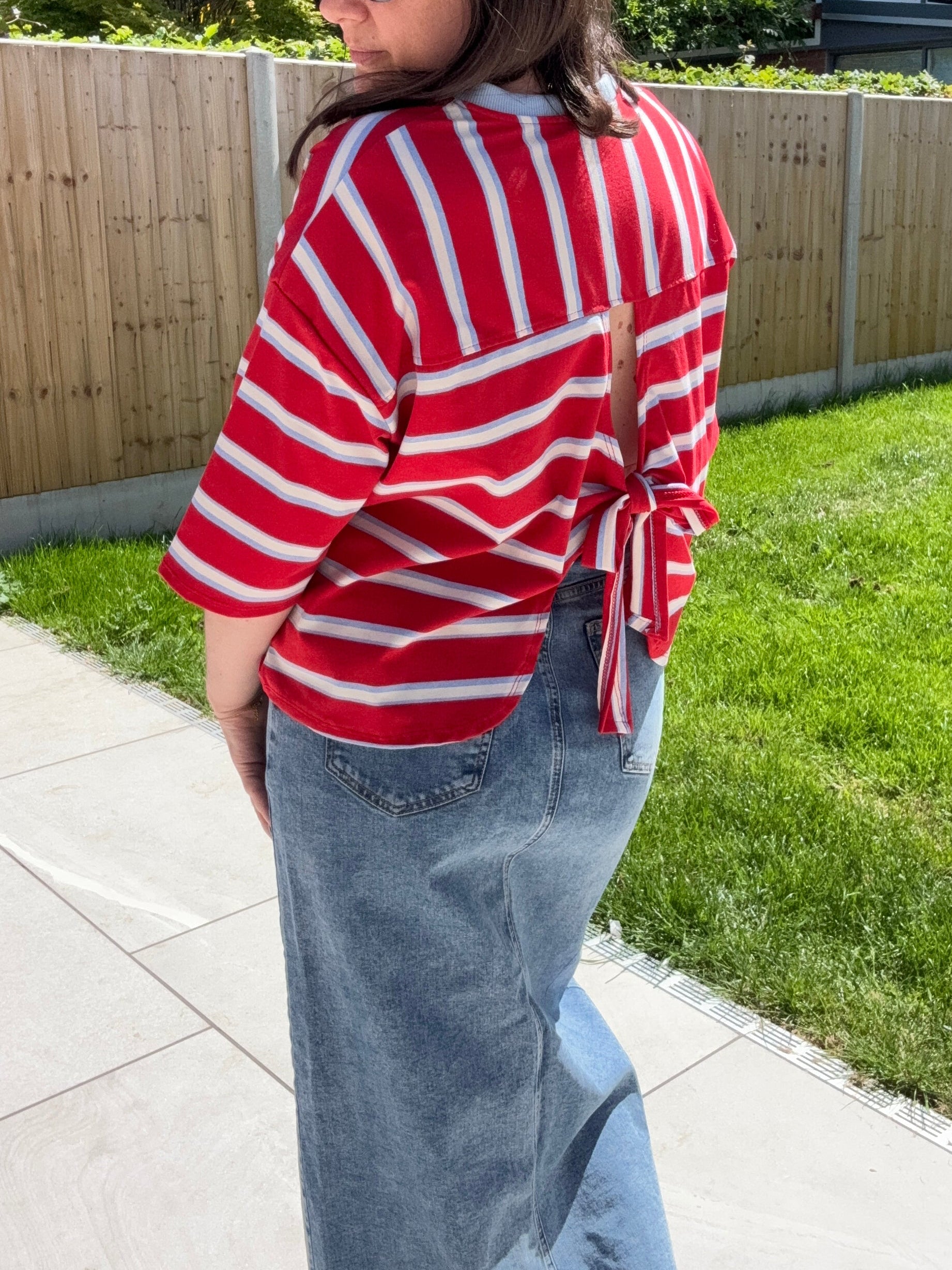 Cannes Back Tie Detail Tee
