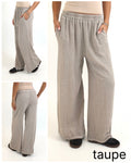 Wide Leg Linen Gauze Trouser