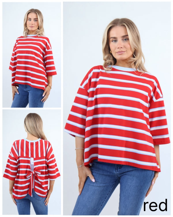 Cannes Back Tie Detail Tee