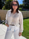Riviera Relaxed Stripe Blouse