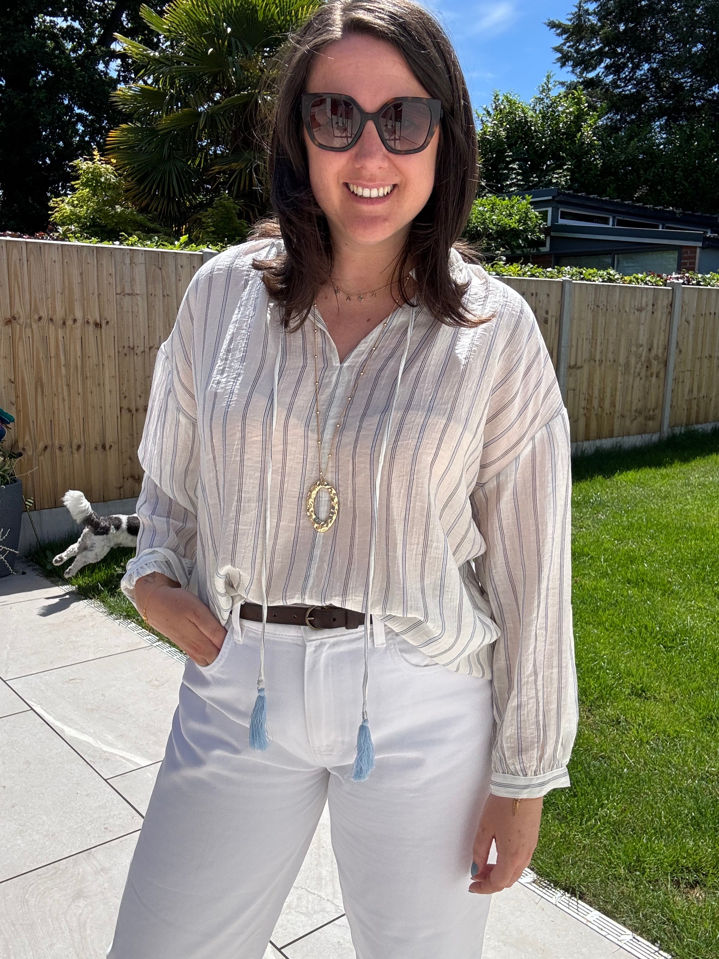 Riviera Relaxed Stripe Blouse
