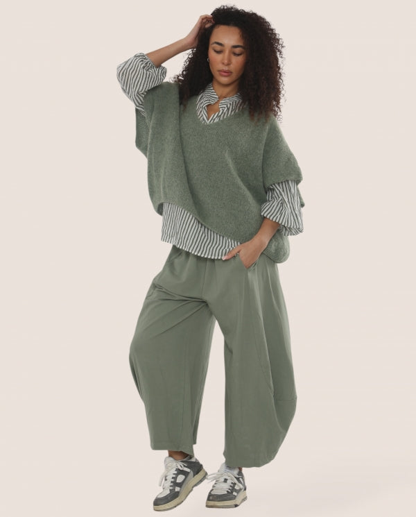 Cotton Jersey Cocoon Trousers