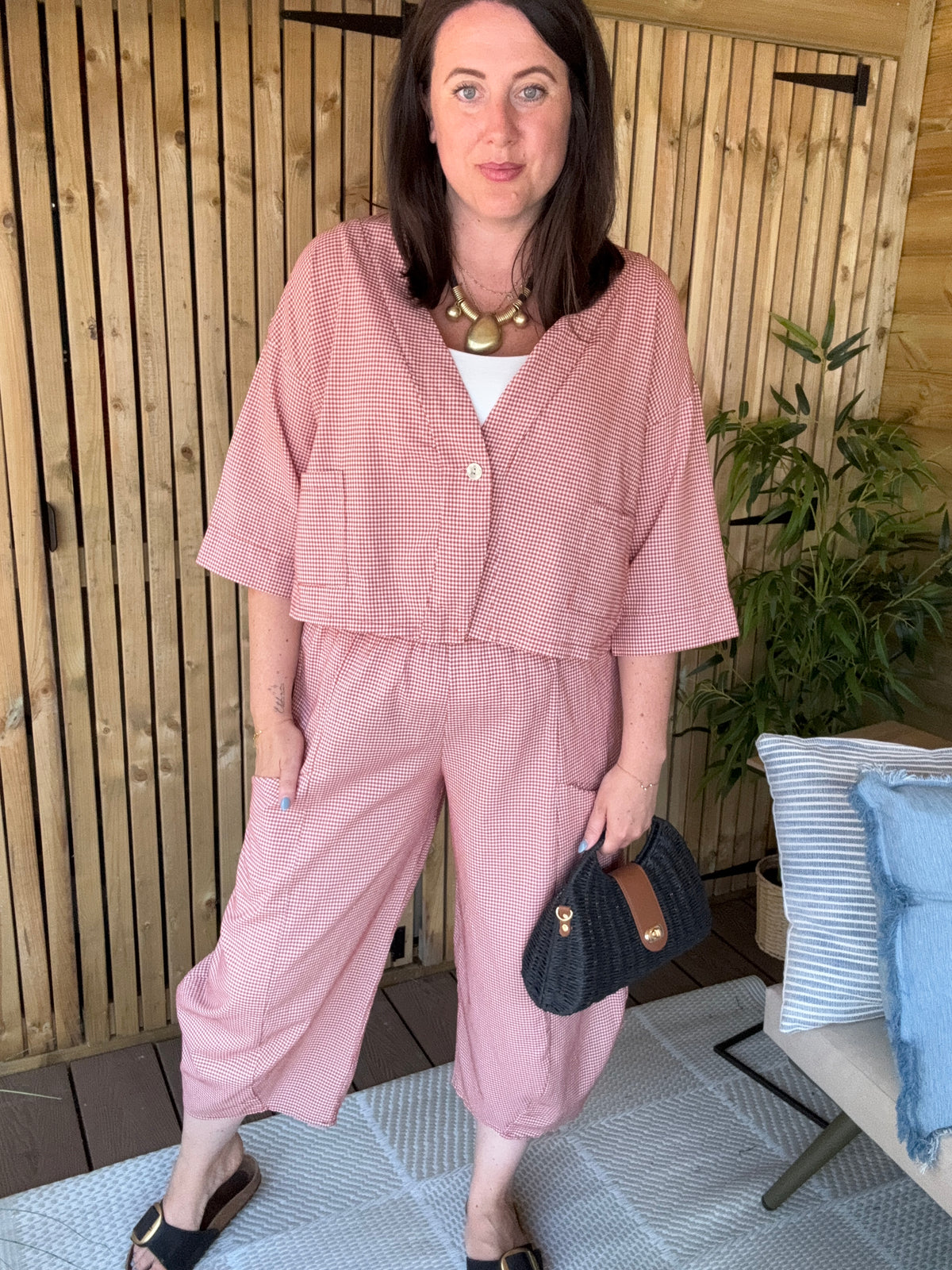 Gingham Co Ord - Cherry