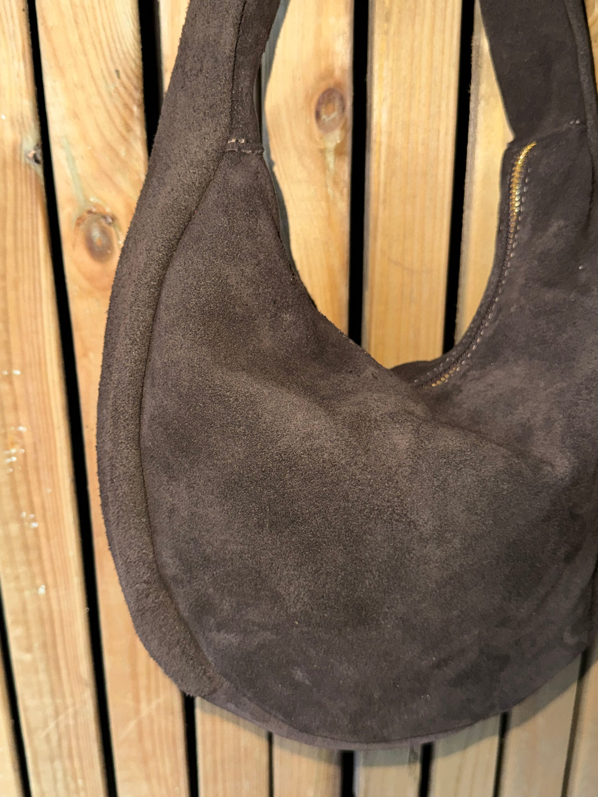 Soft Suede Moon Handbag