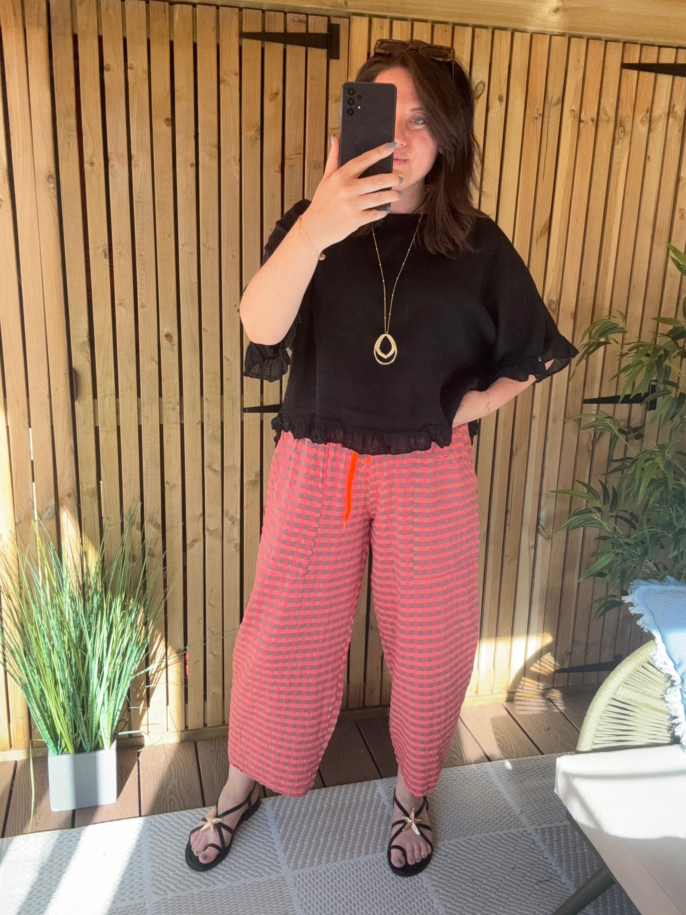 Frill Linen Top