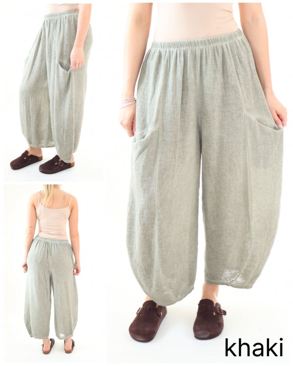 Positano Relaxed Linen Trousers