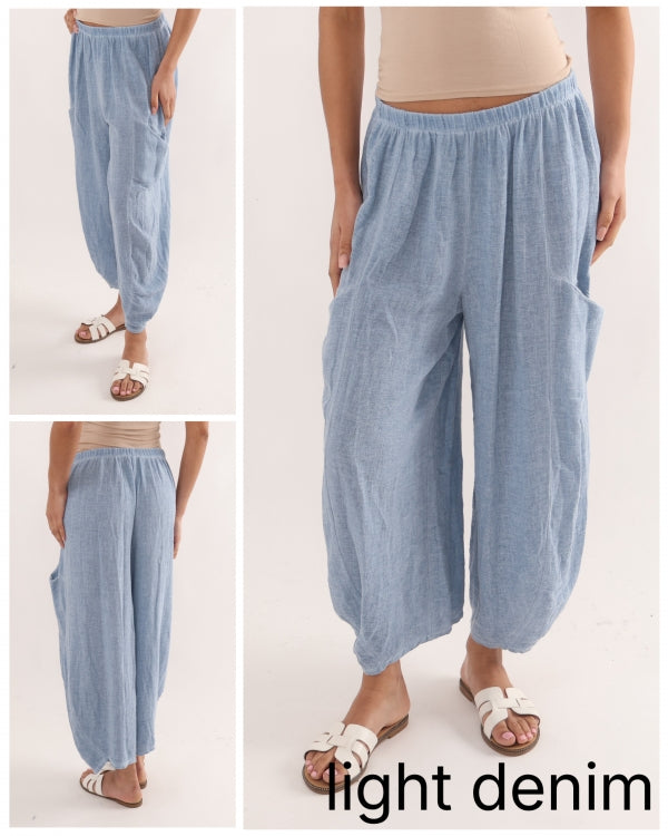 Positano Relaxed Linen Trousers