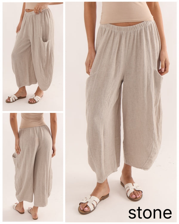 Positano Relaxed Linen Trousers