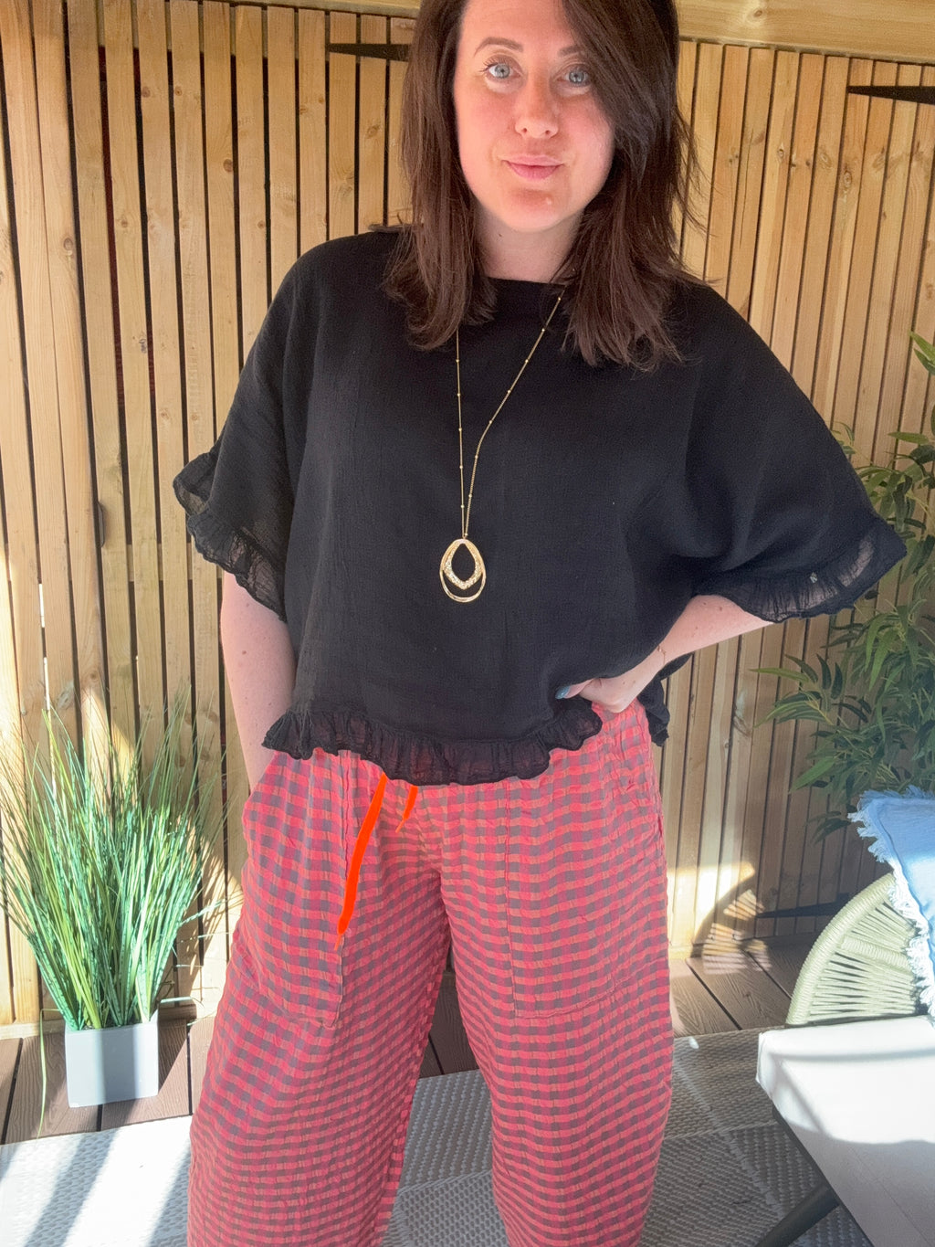 Frill Linen Top