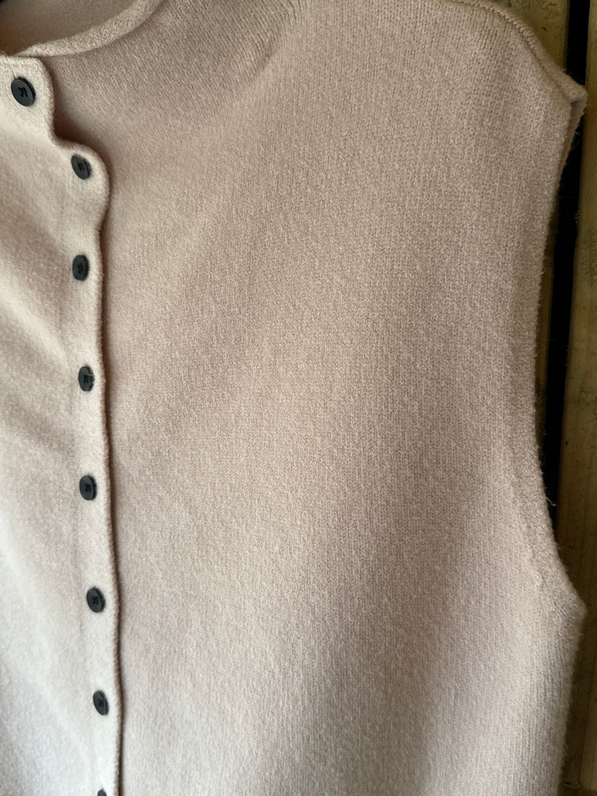 Button Down Soft Knit Tank Top - Dusty Pink