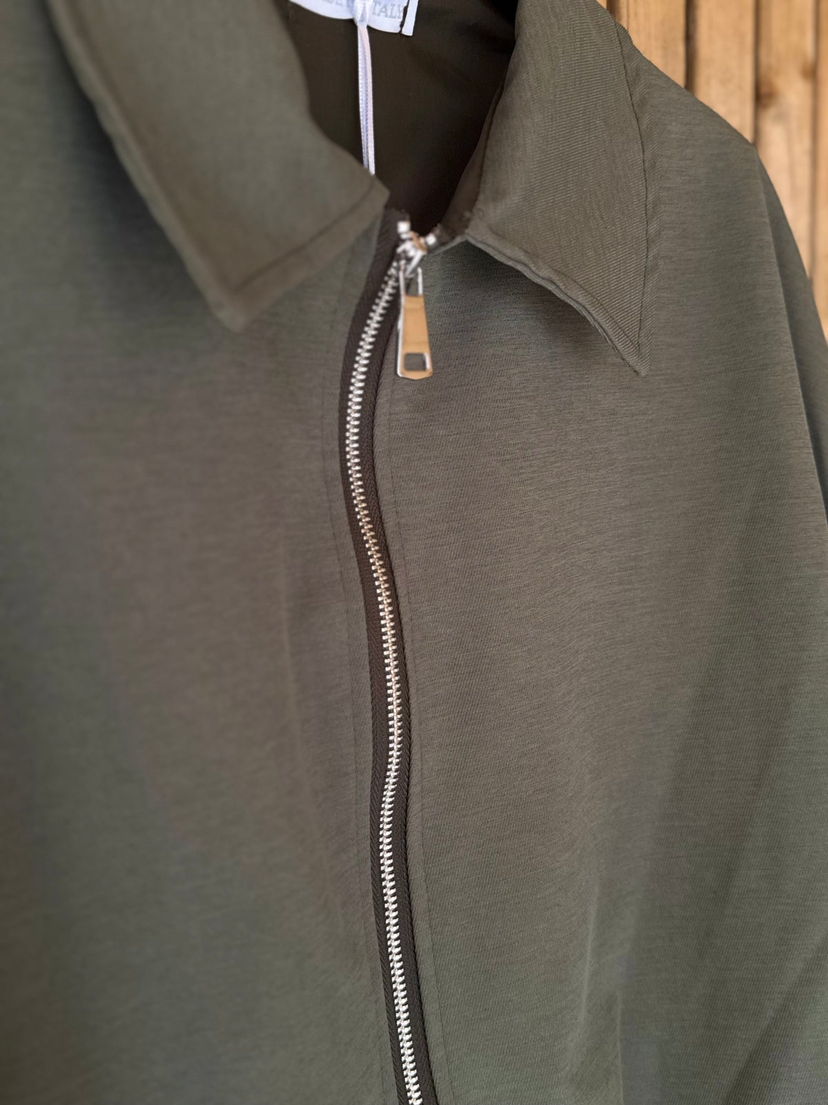 Collared Bomber Jacket - Khaki