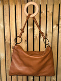 Slouch Leather Ring Detail Bag