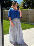 Capri Extra Wide Leg Stripe Trousers