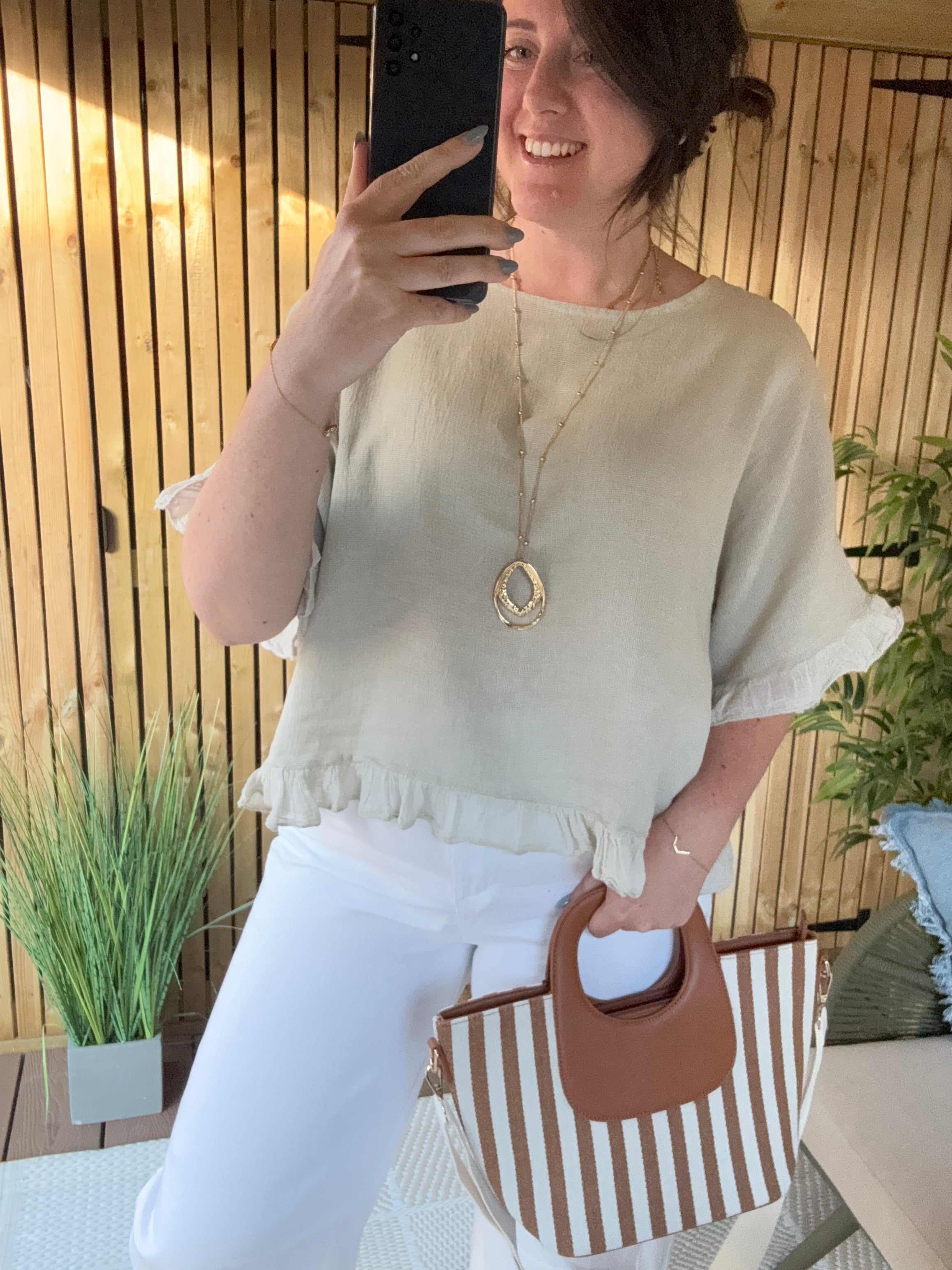 Frill Linen Top