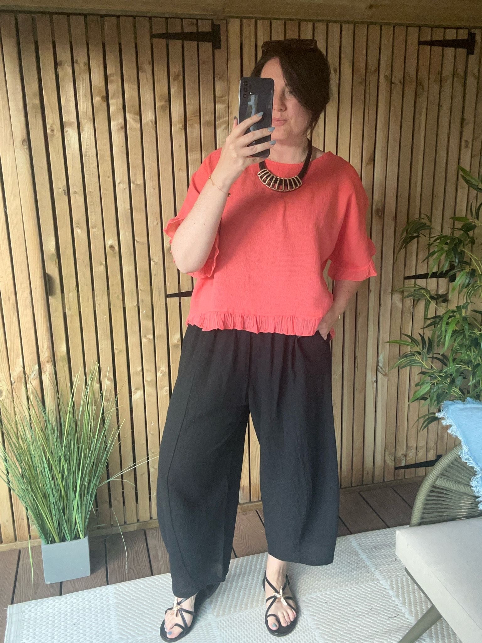 Frill Linen Top