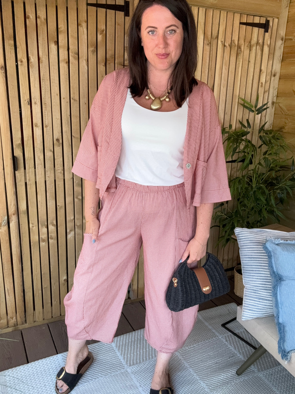 Gingham Co Ord - Cherry