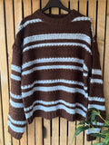 Blue Stripe Detailed Knit
