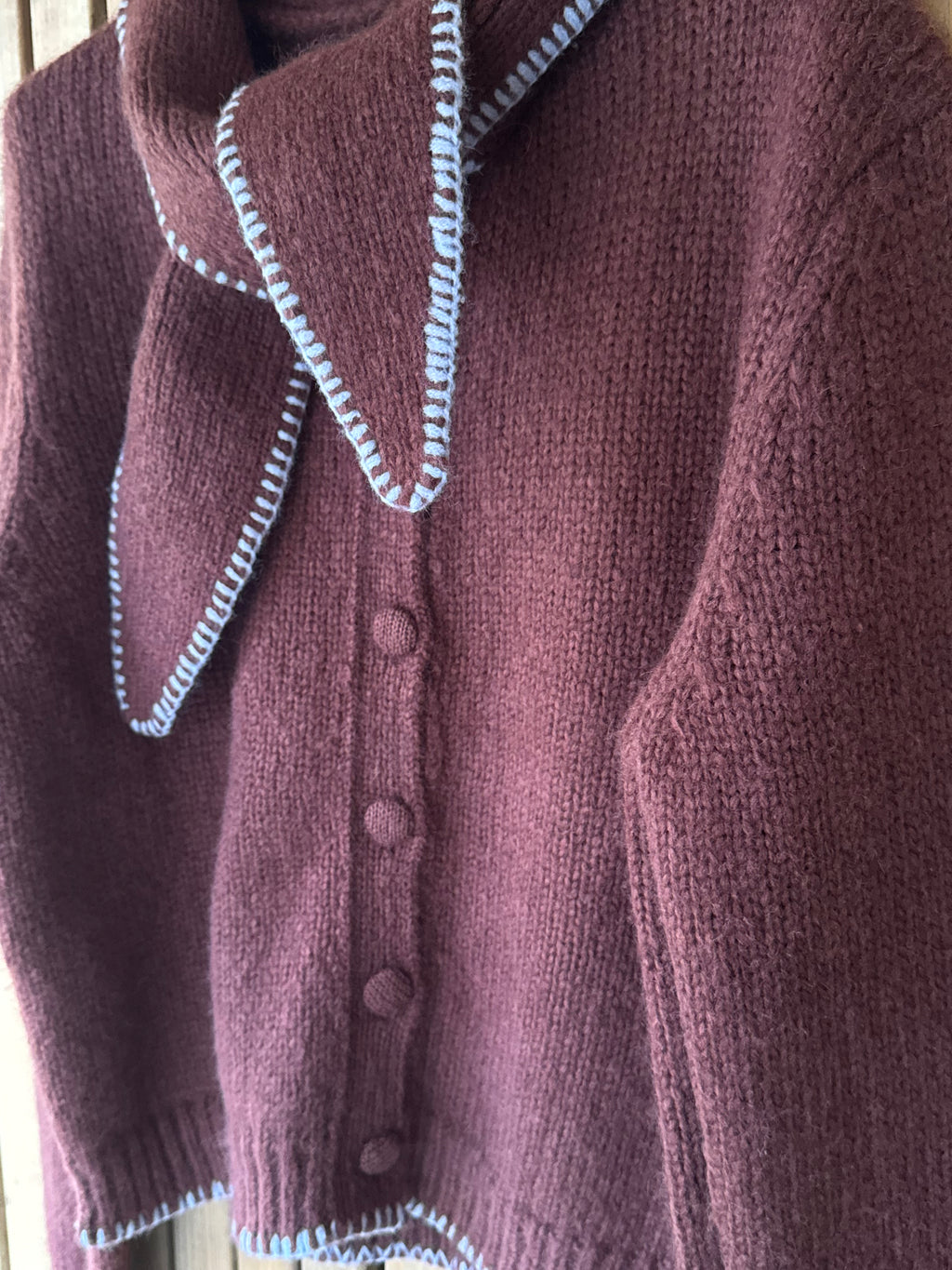 Contrast Scarf Detail Cardigan