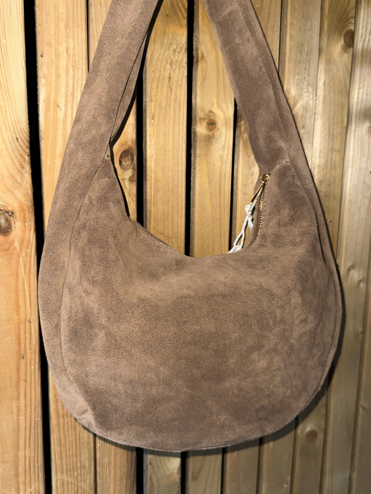 Soft Suede Moon Handbag