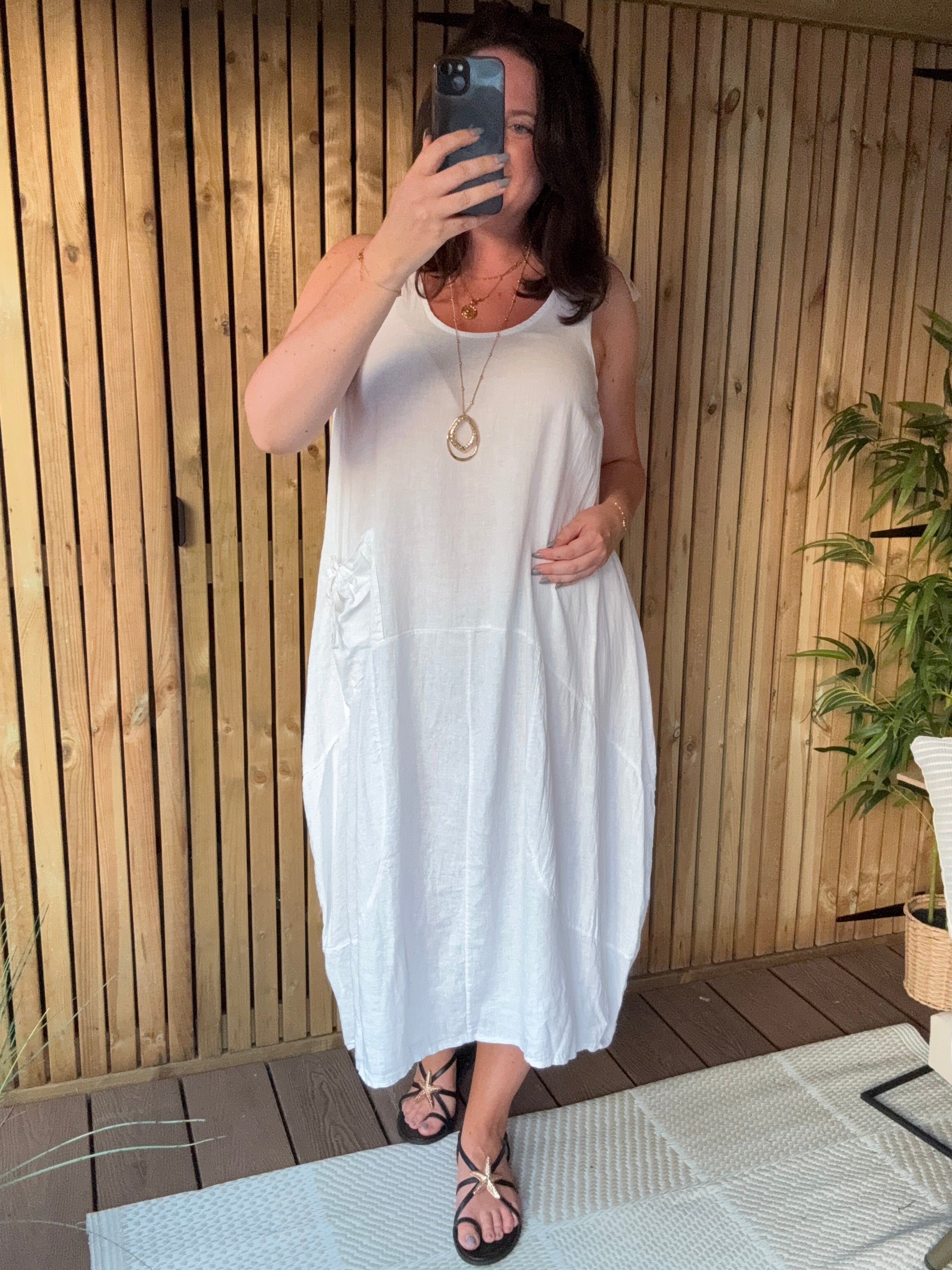 One Pocket Linen Dress