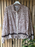 Sheer Layering Jacket - Light Leopard Print