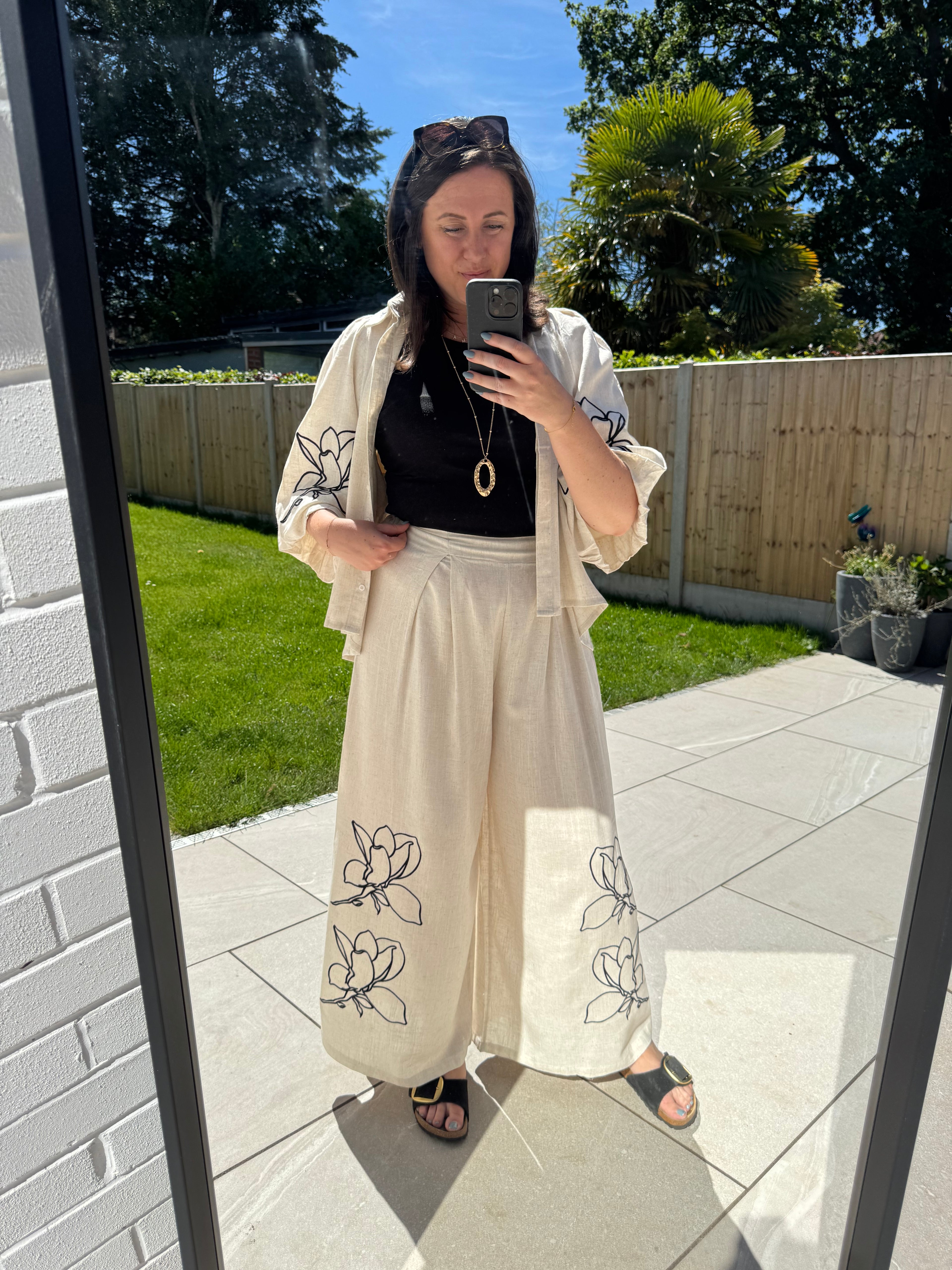 Tuscany Embroidered Co-Ord Shirt