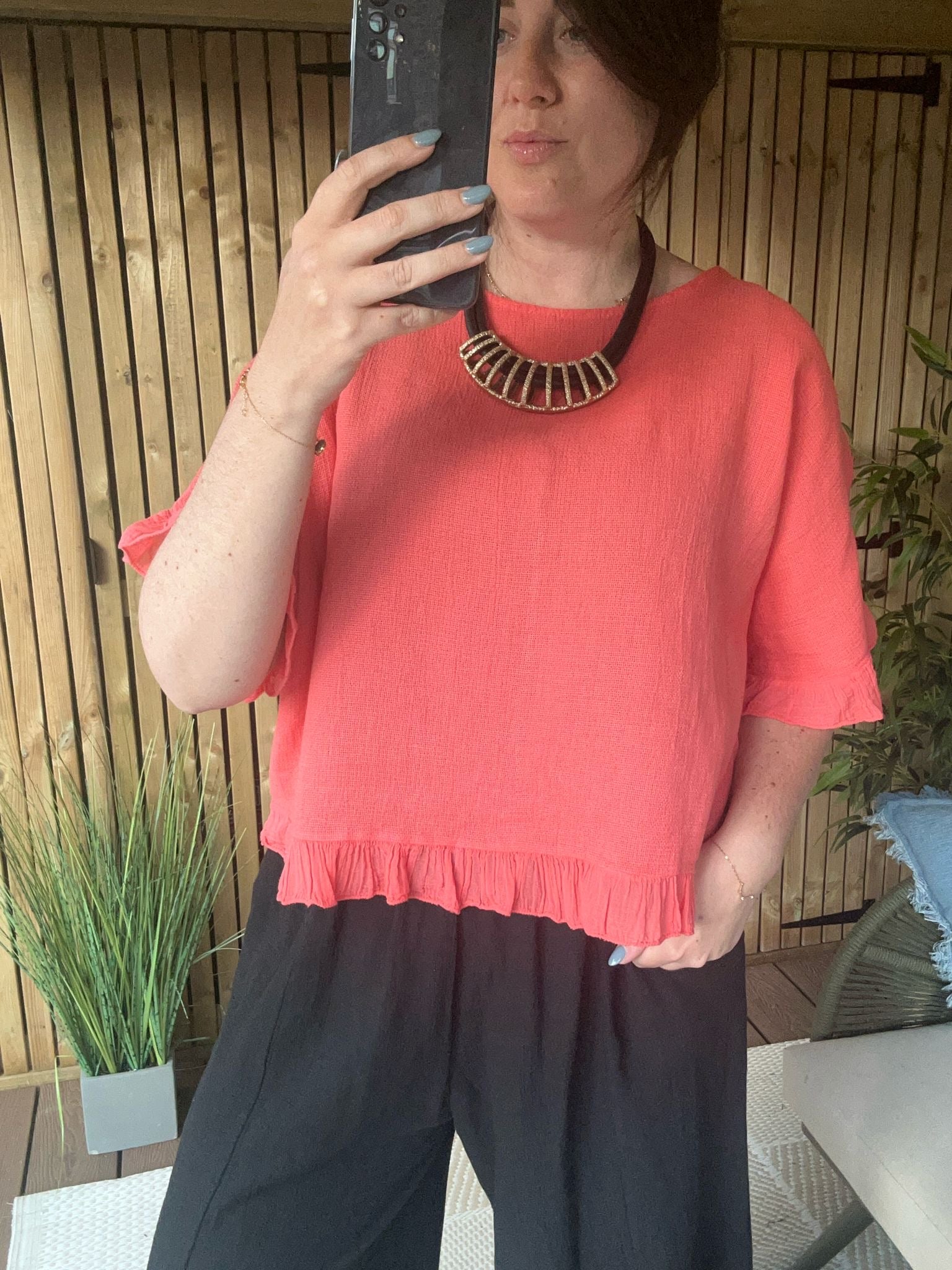 Frill Linen Top