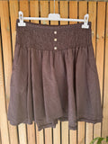 Elasticated Waist Linen Short - Chocolate