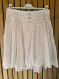 Elasticated Waist Linen Short - White