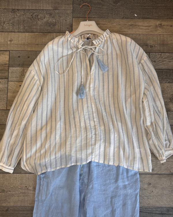 Riviera Relaxed Stripe Blouse