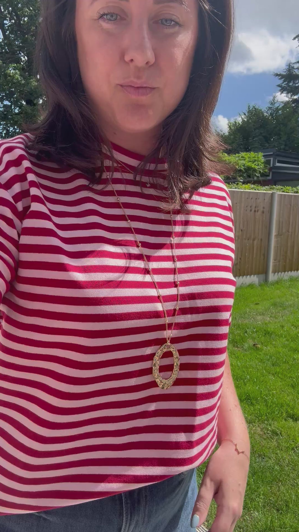 Monaco Stripe Twist Back Tee