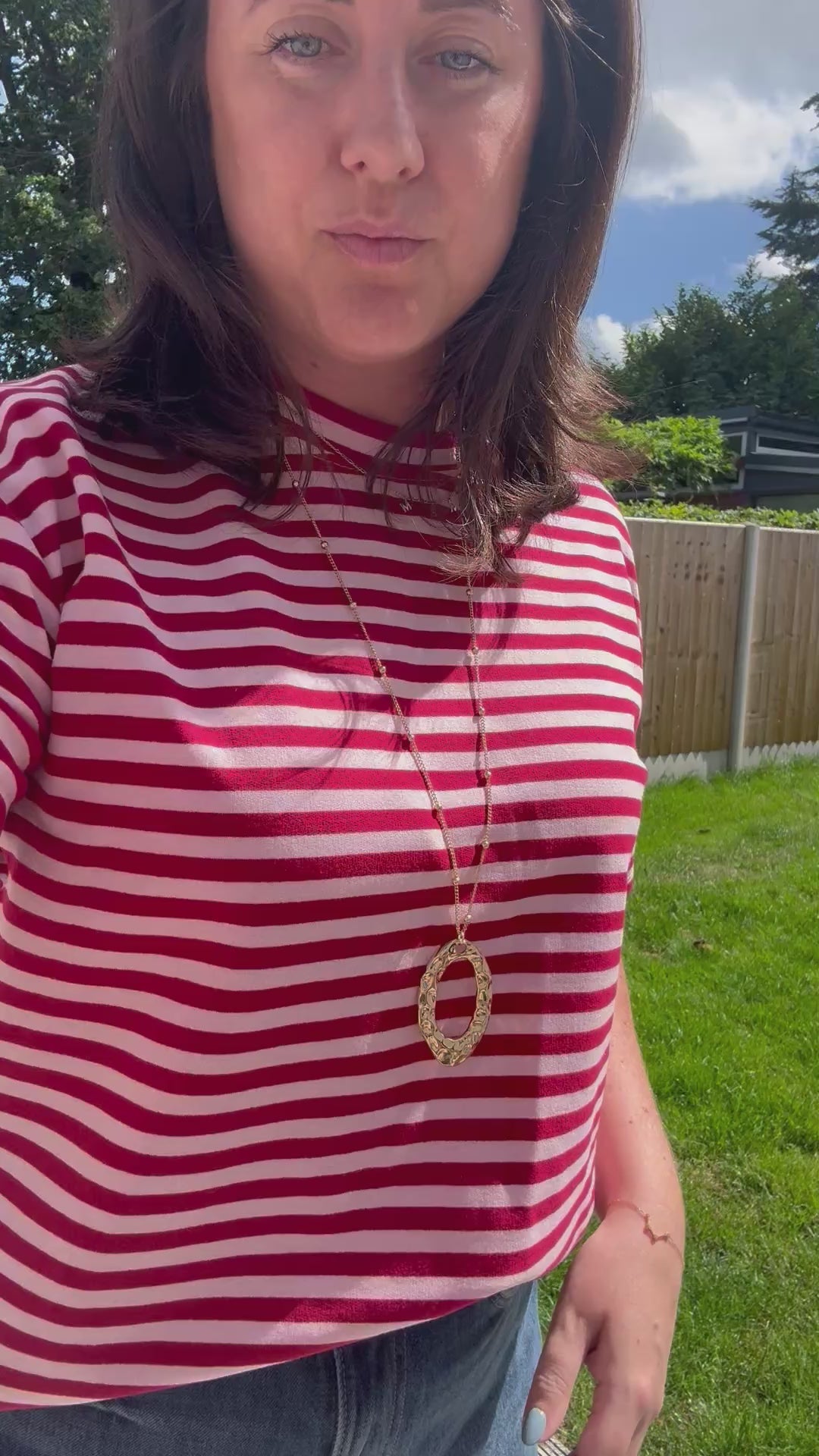 Monaco Stripe Twist Back Tee