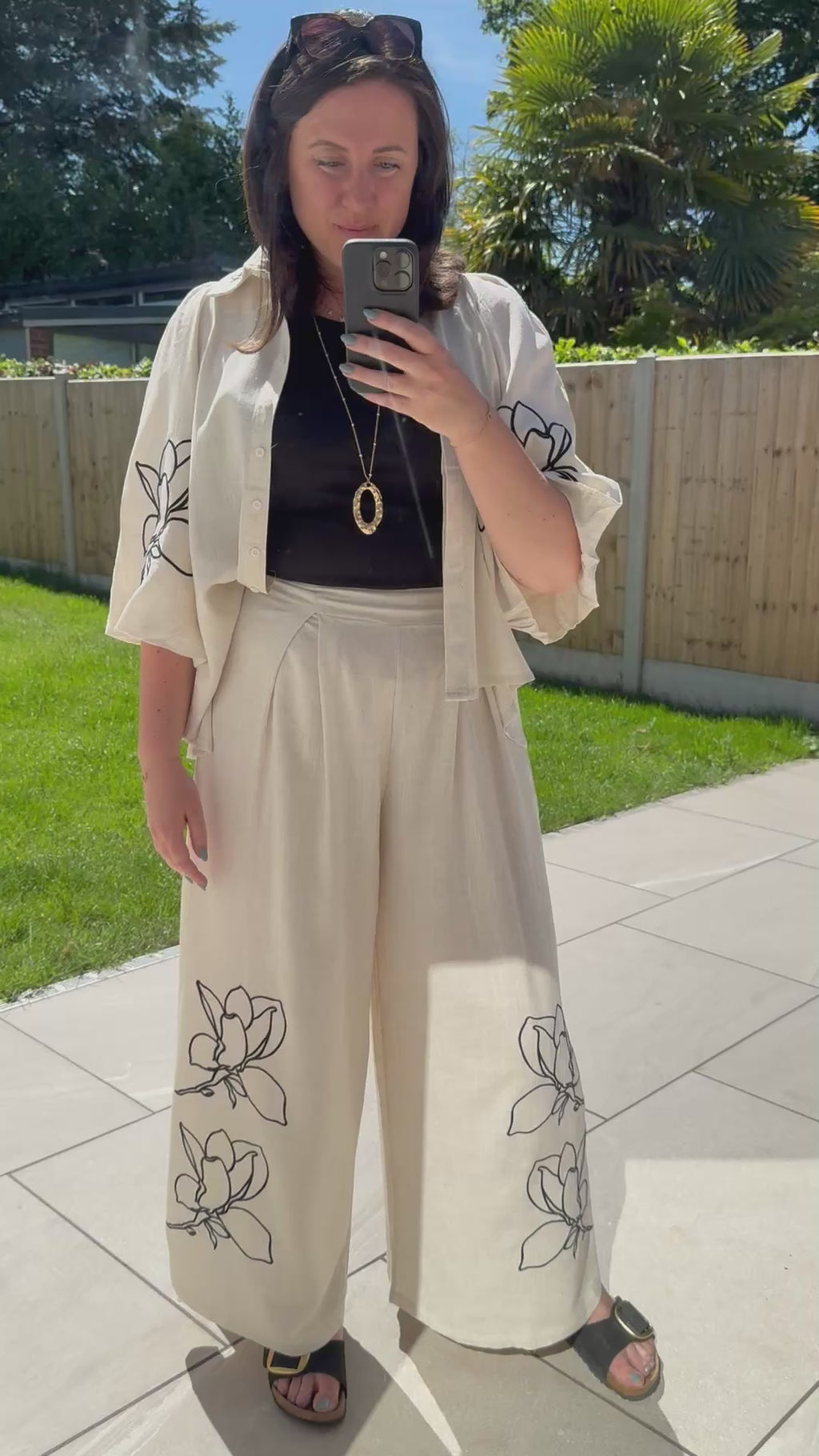 Tuscany Embroidered Co-Ord Shirt