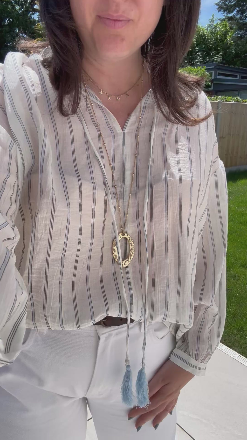 Riviera Relaxed Stripe Blouse