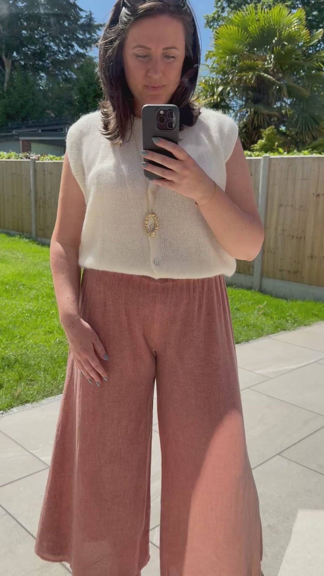 Capri Wide-Leg Linen Trousers