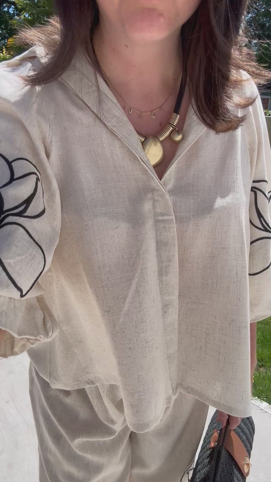 Tuscany Embroidered Co-Ord Shirt